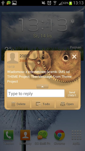 GO SMS PRO THEME Vintage Gears