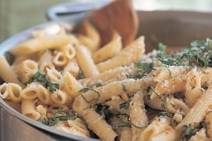 Penne with Basil and Pine Nuts