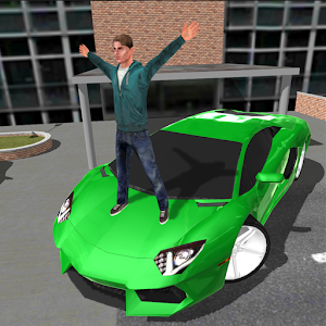 Crime race car drivers 3D logo