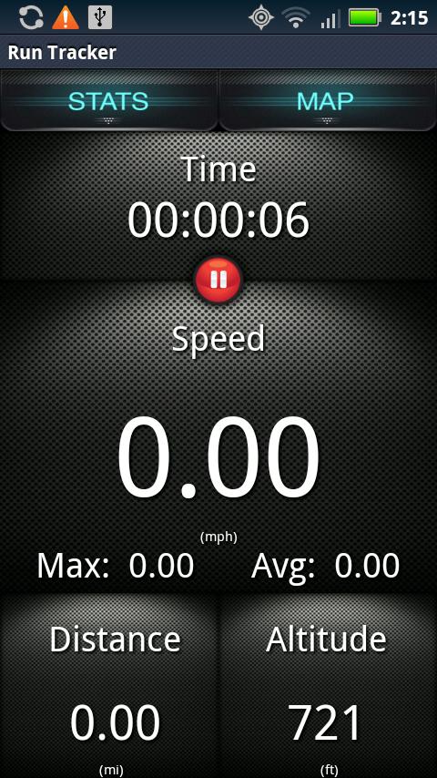 Android application Bike Ride Tracker+ by 30 South screenshort