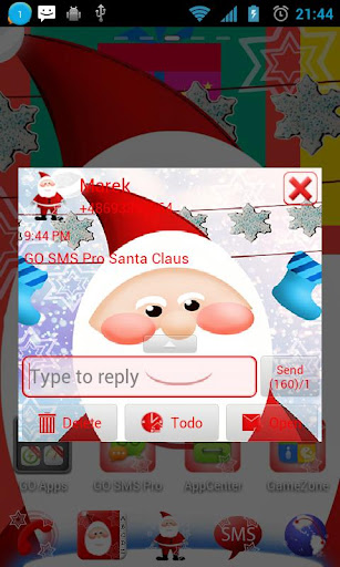 GO SMS Pro Santa Claus