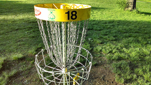 South Hills and disc golf course basket 18
