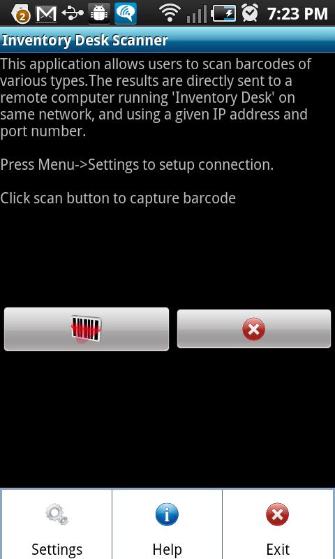 Inventory Desk Scanner Screen 3