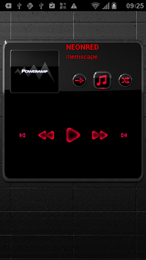 【免費個人化App】Poweramp Widget NEON RED-APP點子