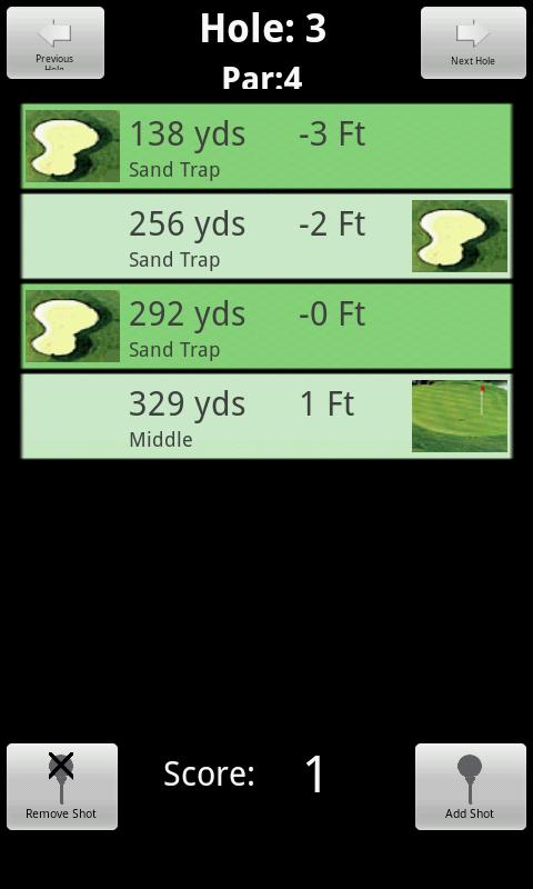 Caddie Stats Golf GPS Screen 2