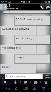 GOSMS BWShadow Theme Screenshots 1