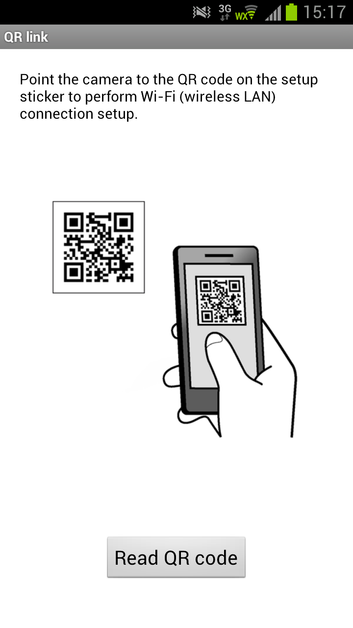 Android application QR link screenshort