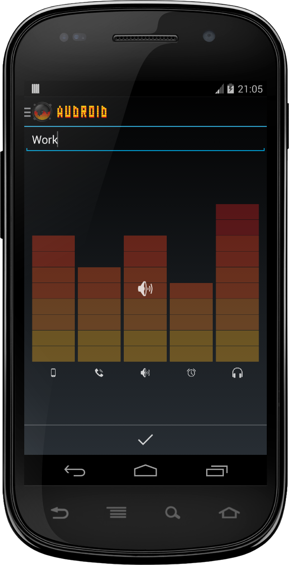 Audroid Pro the AudioManager Screen 2