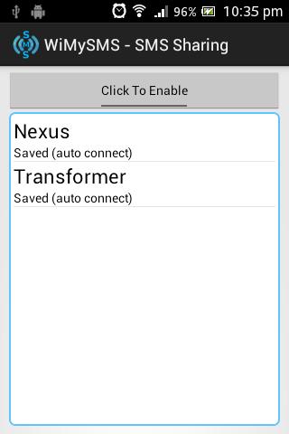 WiMySMS - WiFi SMS Sharing