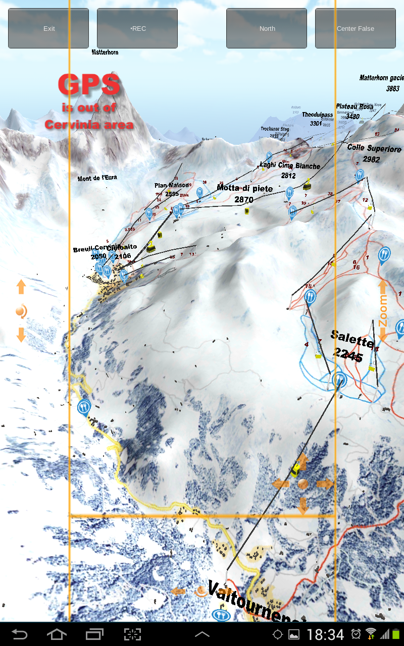 3d Ski map Cervinia Pro Screen 3