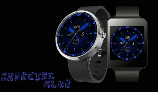 Infected Blue WearFace Moto360