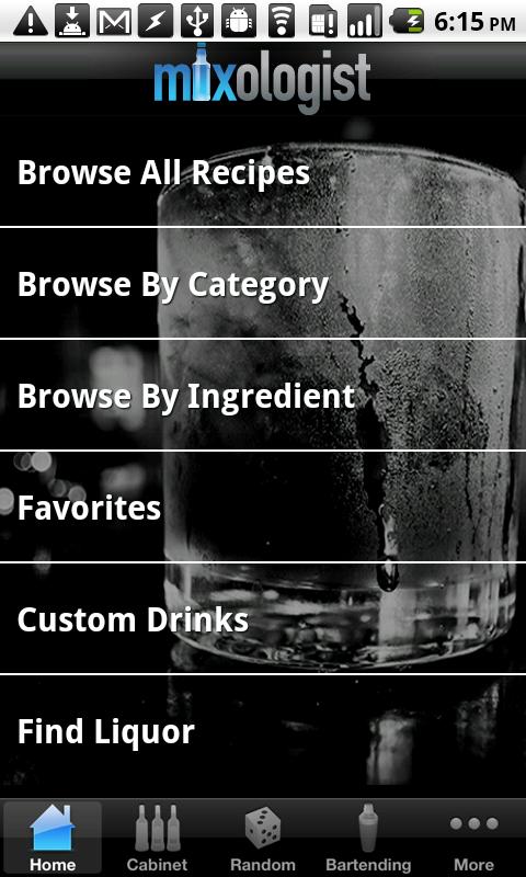 Android application Mixologist™ Drink Recipes screenshort