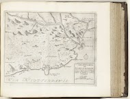 Kaart de omgeving van Palamos en Gerona, ca. 1693-1696