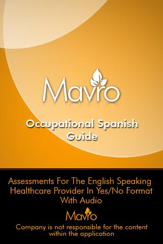 Occupational Therapy, Spanish Screen 3