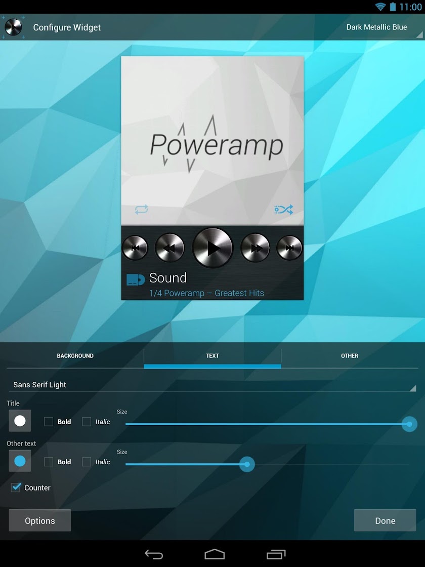 Widgets Kit for Poweramp Screen 2