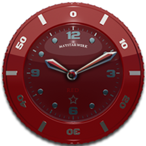 Clock Widget Red Star LOGO-APP點子