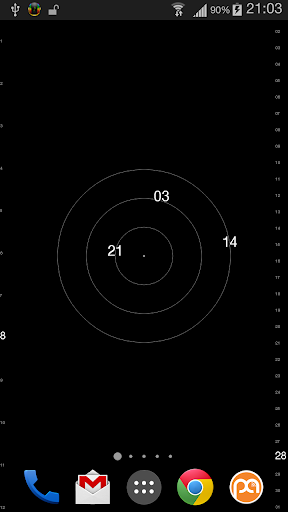 Orbital Clock Live Wallpaper