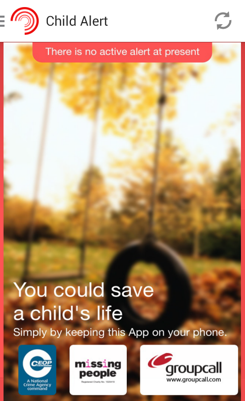 Child Rescue Alert UK Screen 1