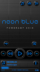 Screenshot Poweramp skin Neon Blue v1.34