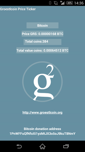 Groestlcoin GRS price ticker