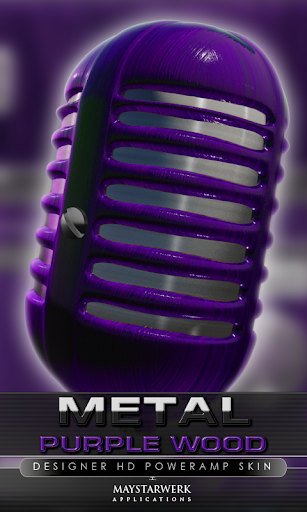 poweramp skin metal purplewood