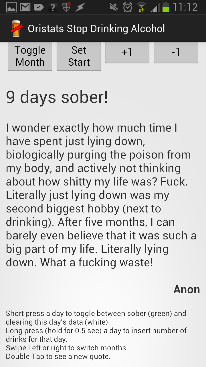 Stop Drinking Alcohol App Full Screen 2