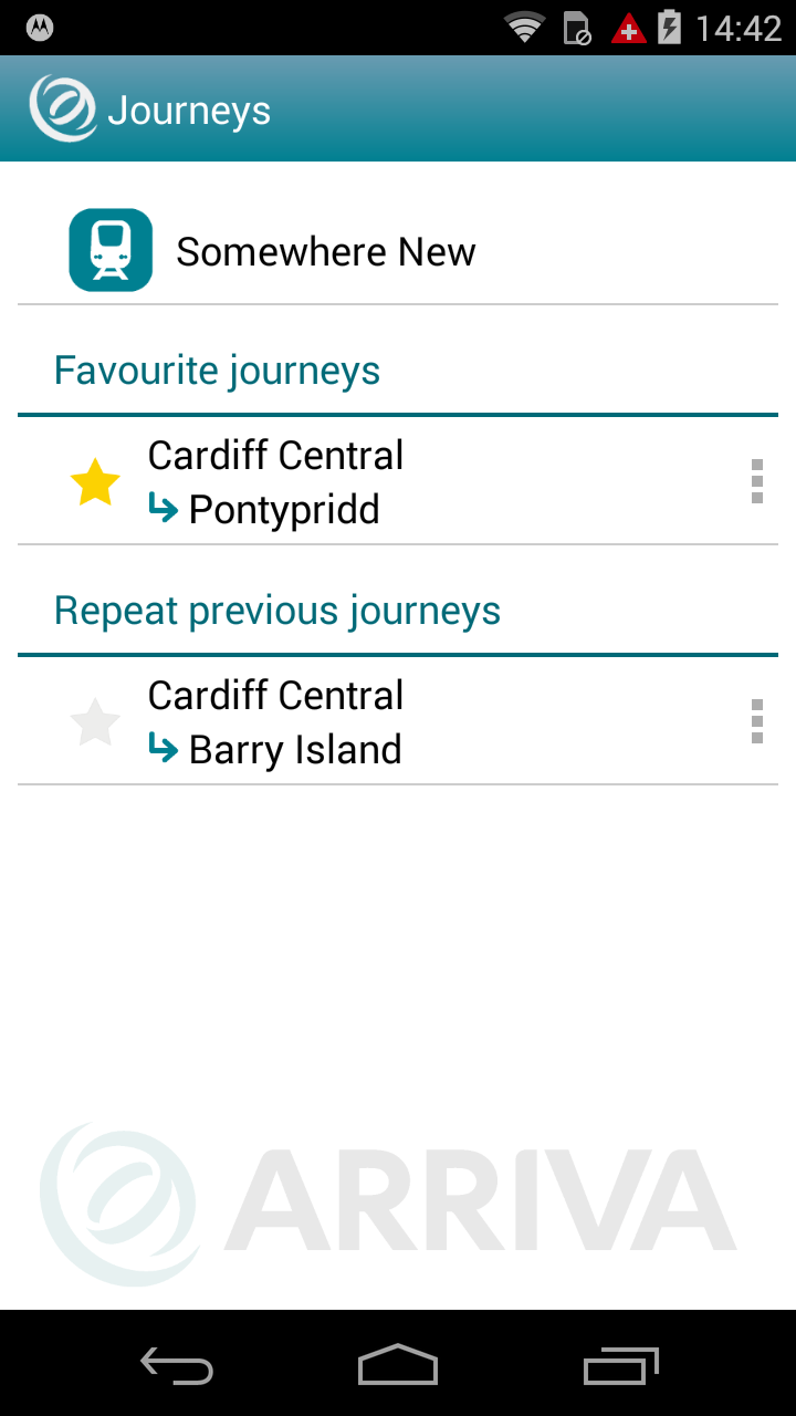 Arriva Trains Wales Screen 3