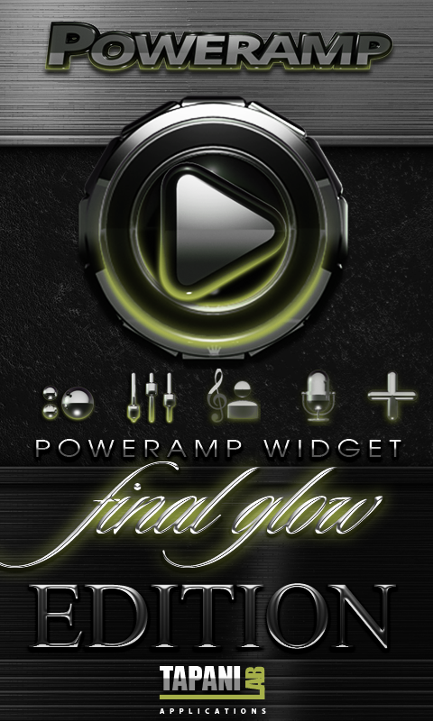 Android application Poweramp widget Olive Glow screenshort