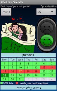 Safe Love Calendar - screenshot thumbnail