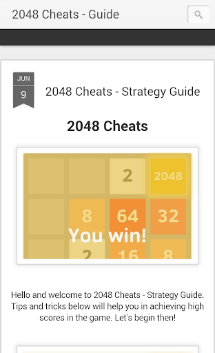 2048 Cheats and Guide