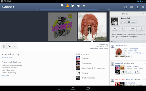 Pandora internet radio v4.5.1 Mod Apk