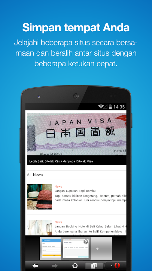 Browser web Opera Mini - screenshot
