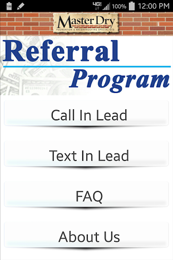 Master Dry Referral Program