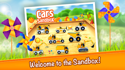 Cars in Sandbox app 4 kids