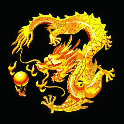 3D golden dragon LOGO-APP點子