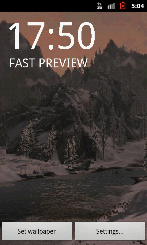 Winter Forest Livewallpaper Screen 2