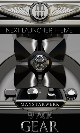 Next Launcher Theme Black Gear