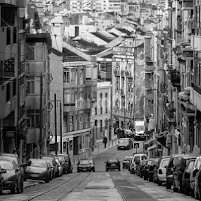 Lisbon Tracks by Jesus Rivero - City,  Street & Park Street Scenes