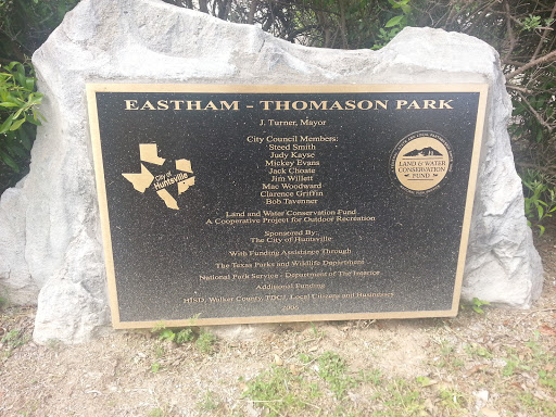 Official Eastham Thomason Park Dedication Plaque