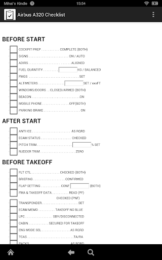 Airbus A320 Checklist NoAds