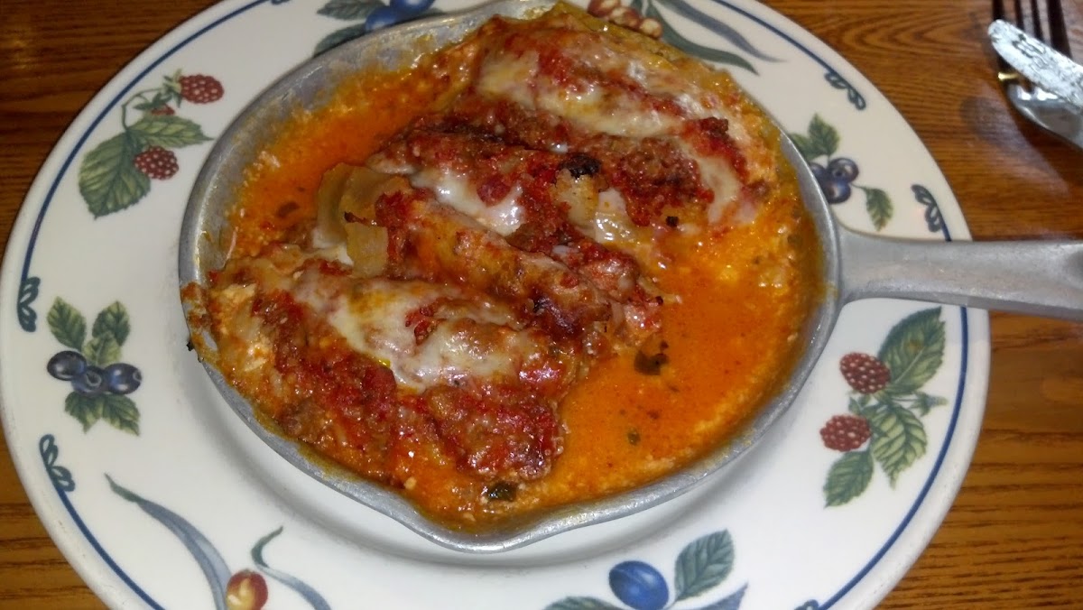 GF Lasagna made with rice noodles. Delicious! Photo from The Great