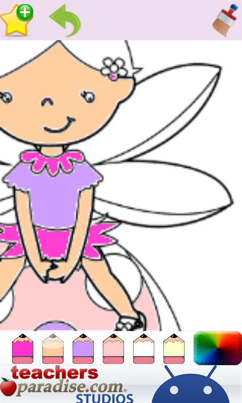 Girls Coloring Little Fairies Screen 3