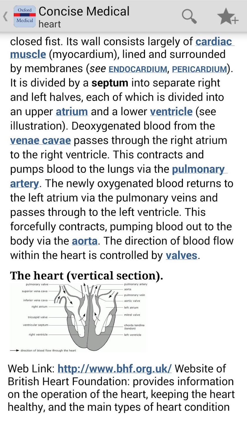 Oxford Medical Dictionary Screen 2