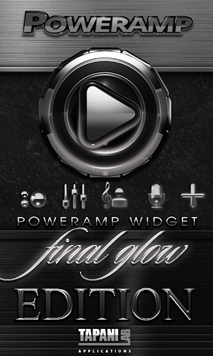 Poweramp widget - Silver Glow