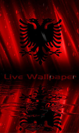 Albania Flag Raindrop