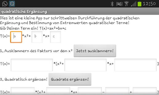 Quadratische Ergänzung Extremw Screenshots 2