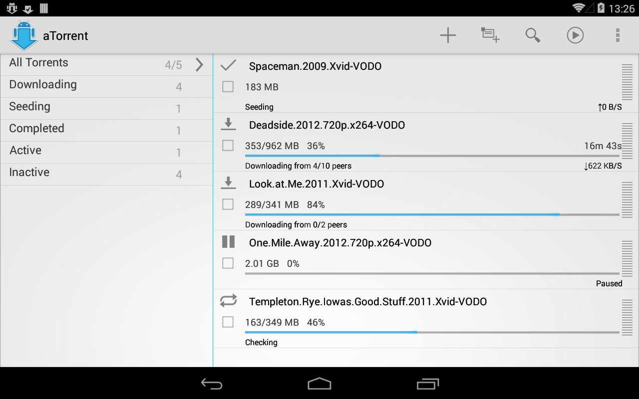 aTorrent - Torrent Downloader - screenshot