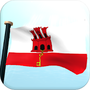 Gibraltar Flag 3D Wallpaper
