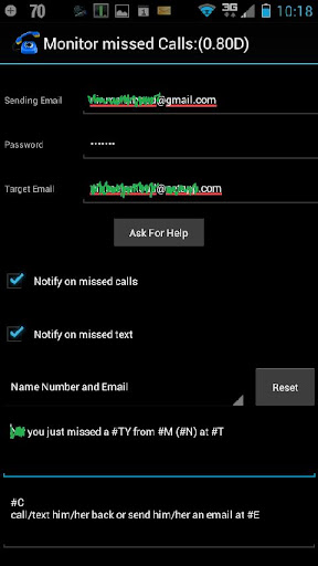 Missed Call Notifier