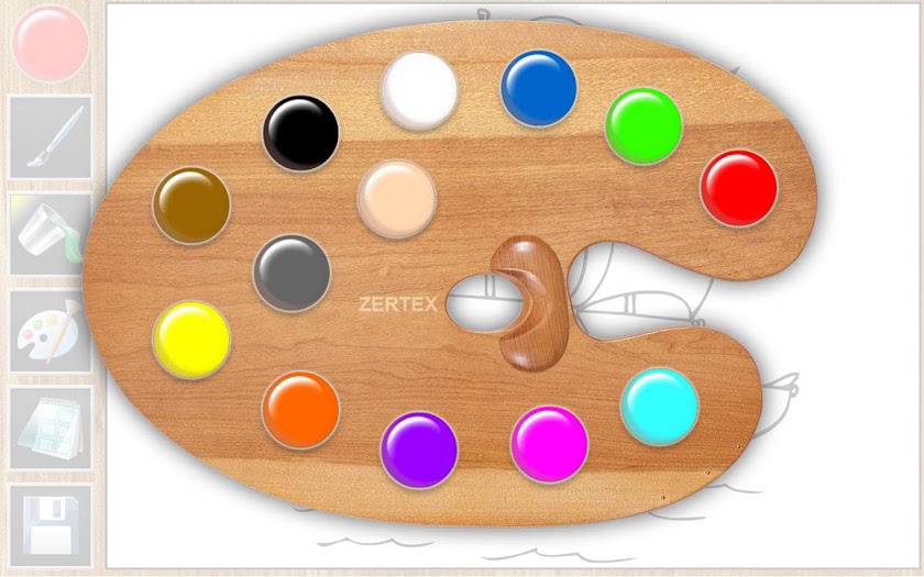 Coloring drawing Screen 2